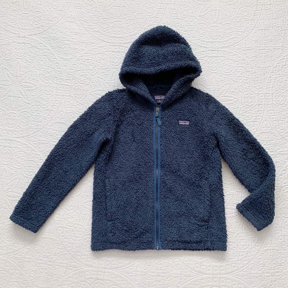 Patagonia Girls' Los Gatos Fleece Hoody, New Navy‎ (Med, 10)